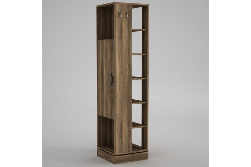 Entrestativ Honi Valnød - Mørkebrun - Møbler - Entrémøbler - Møbelsæt til hall og entre