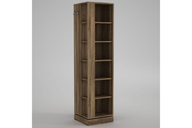 Entrestativ Honi Valnød - Mørkebrun - Møbler - Entrémøbler - Møbelsæt til hall og entre