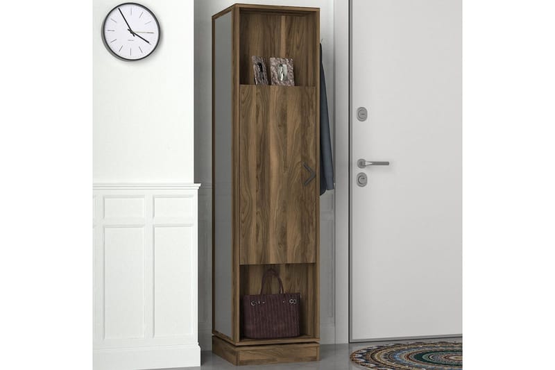 Entrestativ Honi Valnød - Mørkebrun - Møbler - Entrémøbler - Møbelsæt til hall og entre