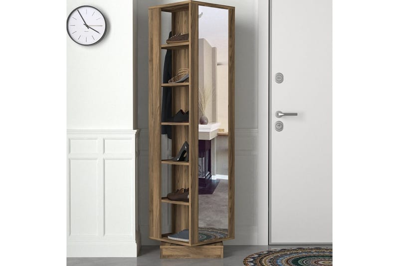 Entrestativ Honi Valnød - Mørkebrun - Møbler - Entrémøbler - Møbelsæt til hall og entre