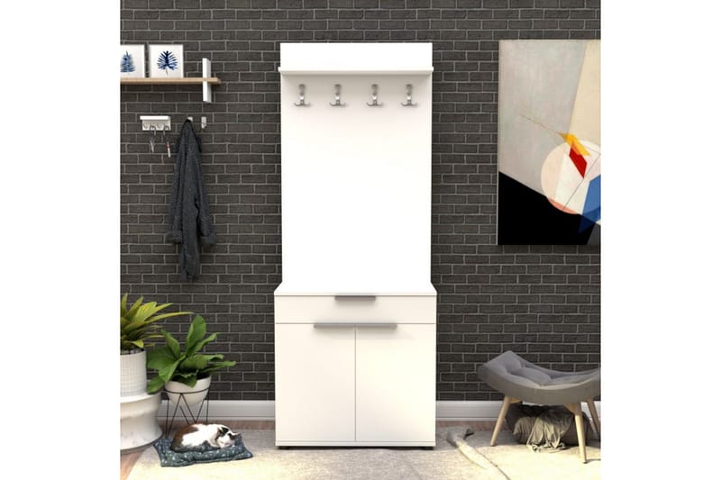 Entrestativ Salen Hvid - Hvid - Møbler - Entrémøbler - Møbelsæt til hall og entre