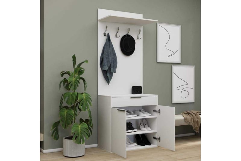 Entrestativ Salen Hvid - Hvid - Møbler - Entrémøbler - Møbelsæt til hall og entre