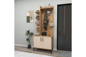 Entrestativ Windholm Atlantic Pine / Beige - Beige/Lysfarvet træ - Møbler - Entrémøbler - Møbelsæt til hall og entre