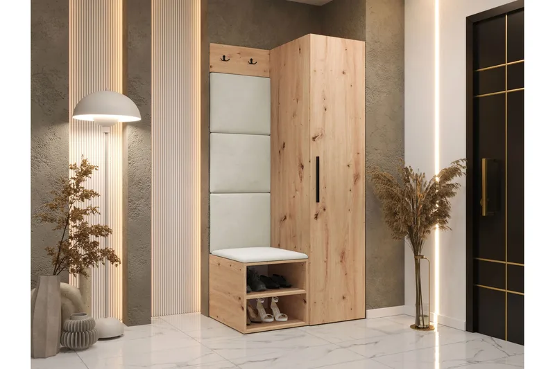 Farosa Entrémøbelsæt - Beige - Møbler - Entrémøbler - Møbelsæt til hall og entre