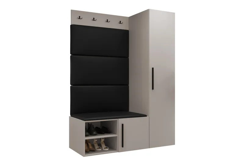 Farosa Entrémøbelsæt - Beige/Grå - Møbler - Entrémøbler - Møbelsæt til hall og entre