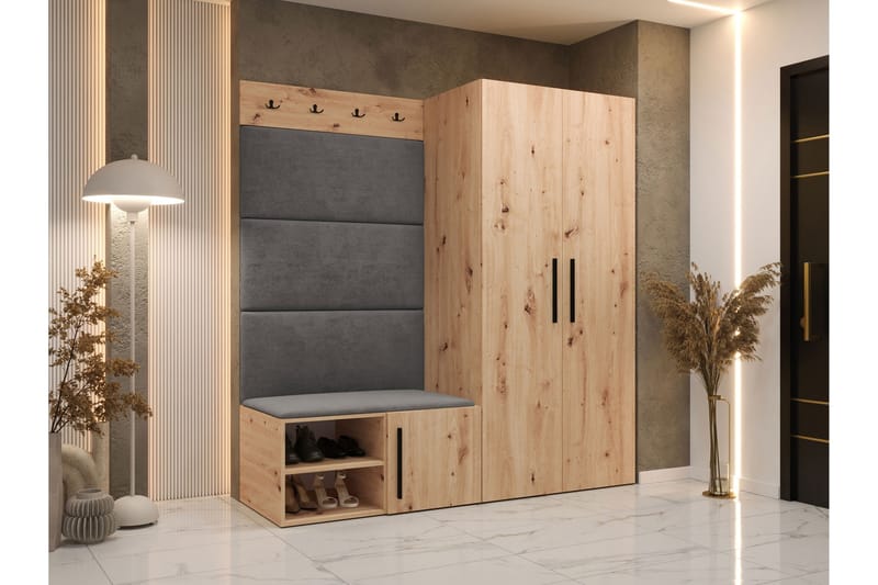 Farosa Entrémøbelsæt - Brun - Møbler - Entrémøbler - Møbelsæt til hall og entre