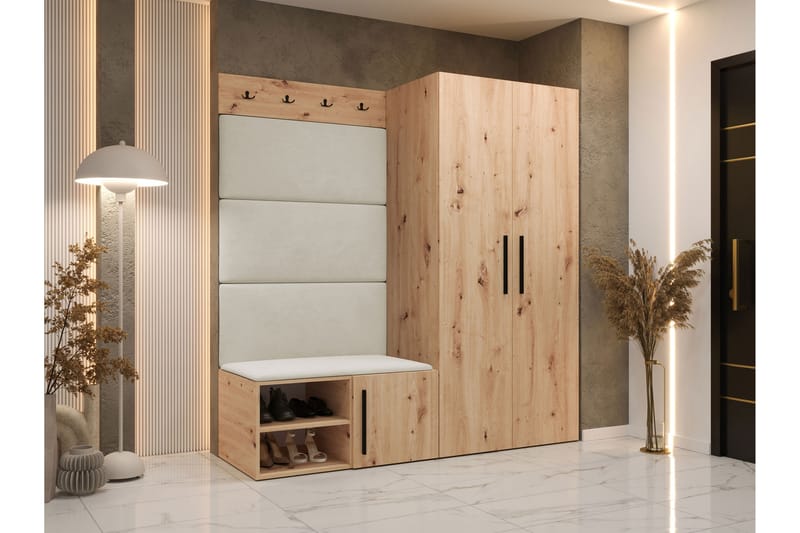 Farosa Entrémøbelsæt - Brun - Møbler - Entrémøbler - Møbelsæt til hall og entre