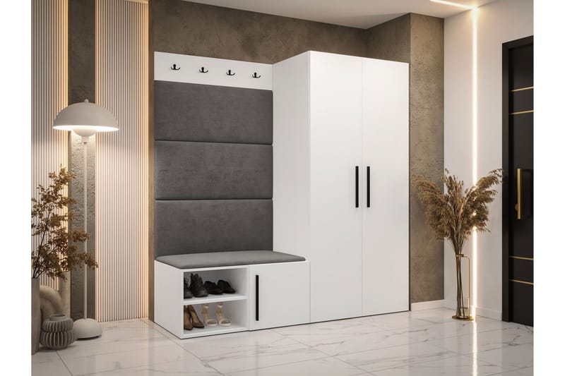 Farosa Entrémøbelsæt - Hvid - Møbler - Entrémøbler - Møbelsæt til hall og entre