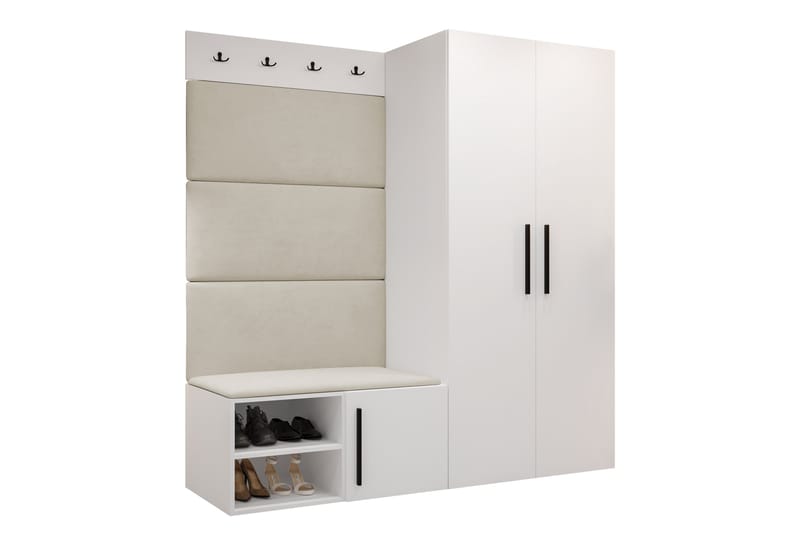 Farosa Entrémøbelsæt - Hvid - Møbler - Entrémøbler - Møbelsæt til hall og entre