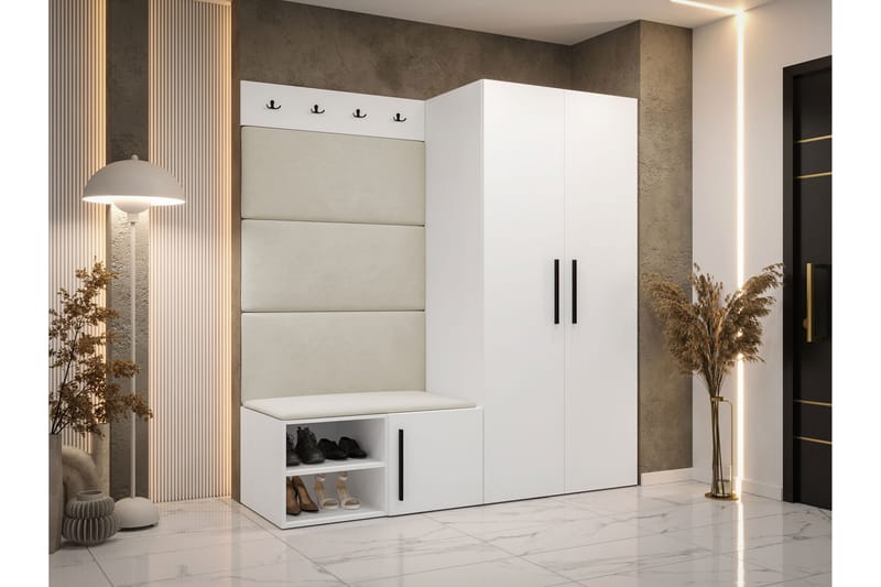 Farosa Entrémøbelsæt - Hvid - Møbler - Entrémøbler - Møbelsæt til hall og entre