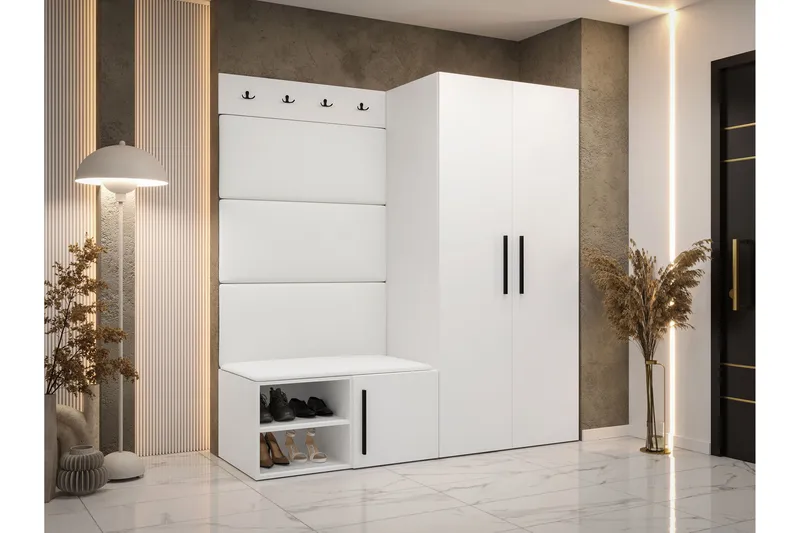 Farosa Entrémøbelsæt - Hvid - Møbler - Entrémøbler - Møbelsæt til hall og entre