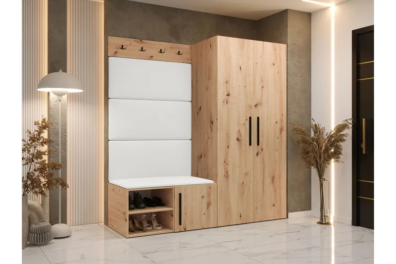 Farosa Entrémøbelsæt - Sort Og Hvid - Møbler - Entrémøbler - Møbelsæt til hall og entre