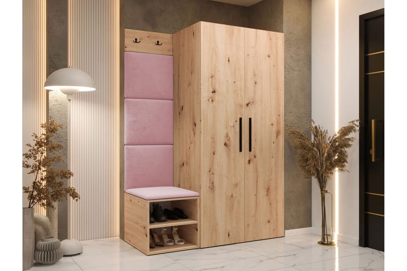 Farosa Entrémøbelsæt - Sort/Brun - Møbler - Entrémøbler - Møbelsæt til hall og entre