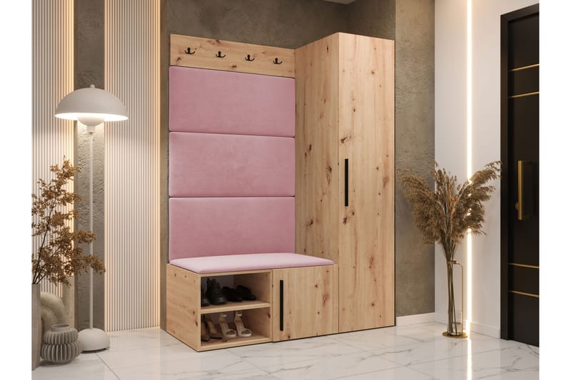 Farosa Entrémøbelsæt - Sort/Brun - Møbler - Entrémøbler - Møbelsæt til hall og entre