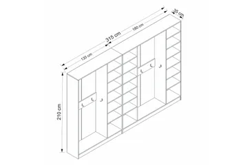 Fruitland Entrémøbelsæt - Hvid - Møbler - Entrémøbler - Møbelsæt til hall og entre