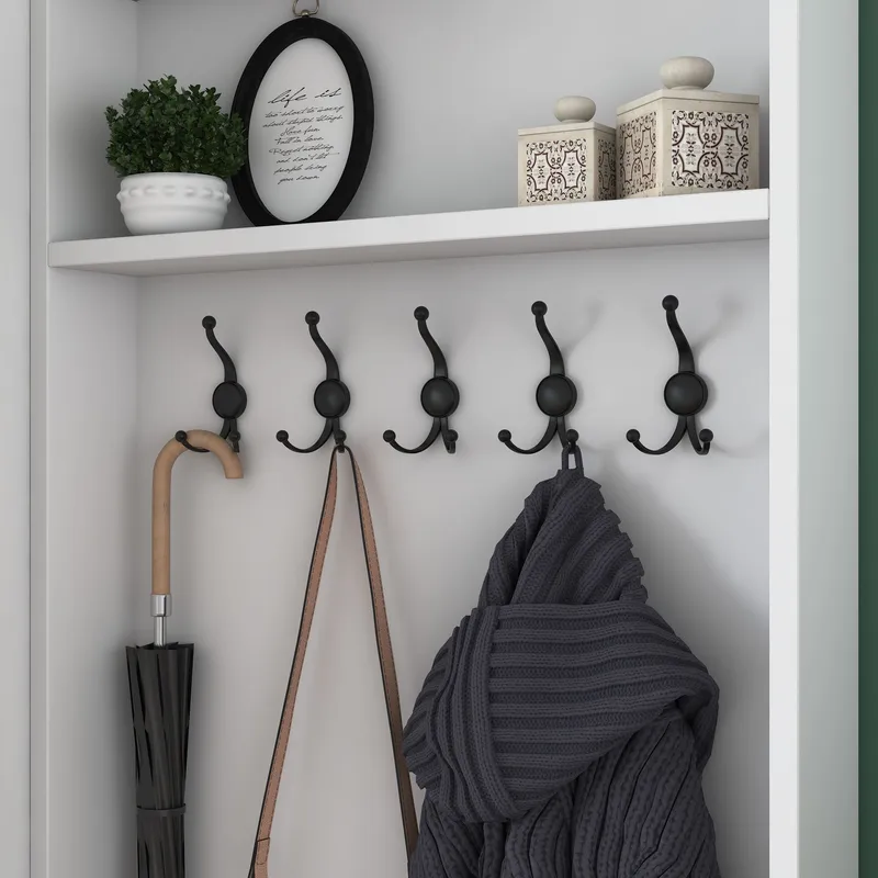 Garderobestativ Wallxpert Hyla (199,4 x 182,2 x 37,5 cm) Hvid - Hvid - Møbler - Entrémøbler - Møbelsæt til hall og entre