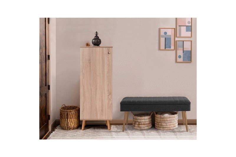 Gelsgan Entrémøbelsæt - Antracit - Møbler - Entrémøbler - Møbelsæt til hall og entre