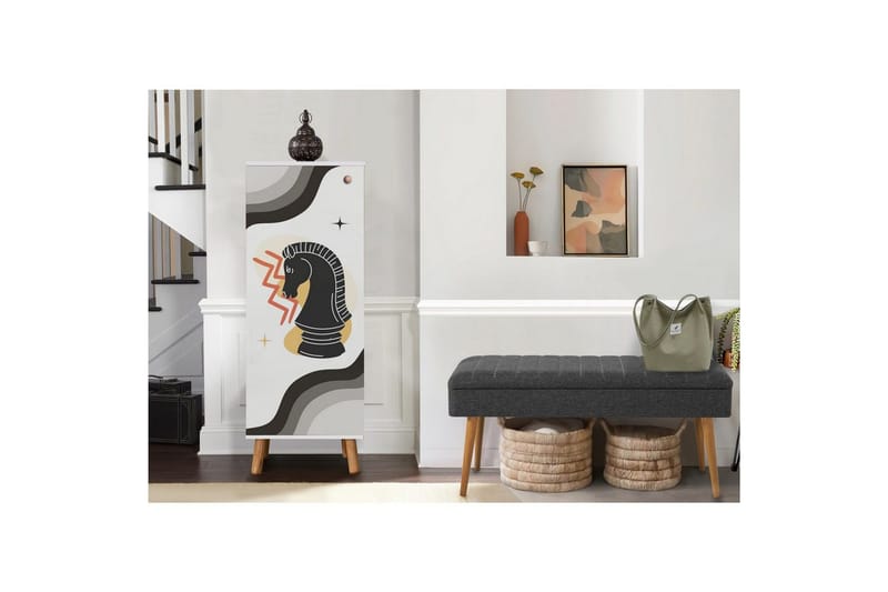 Gelsgan Entrémøbelsæt - Hvid/Antracit - Møbler - Entrémøbler - Møbelsæt til hall og entre