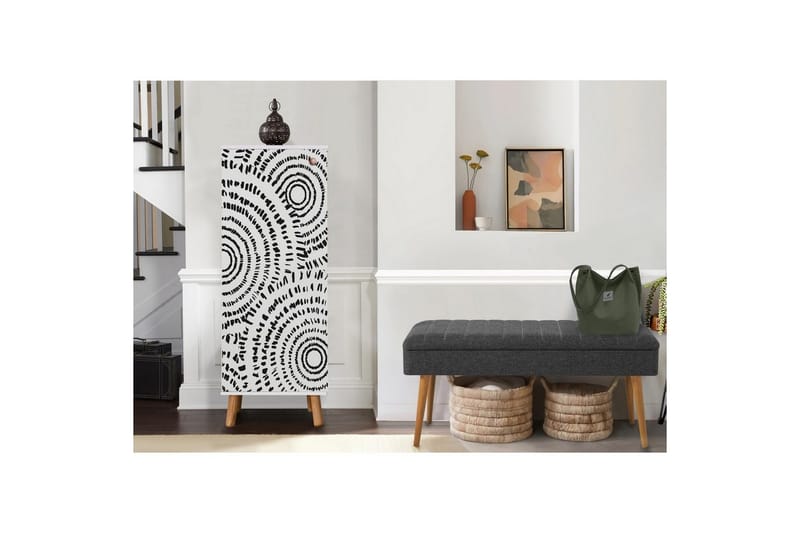 Gelsgan Entrémøbelsæt - Hvid/Antracit - Møbler - Entrémøbler - Møbelsæt til hall og entre