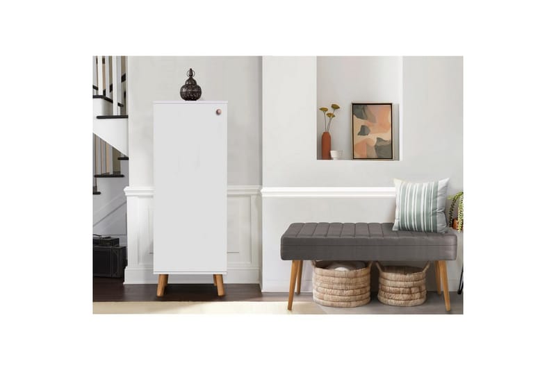 Gelsgan Entrémøbelsæt - Hvid/Grå - Møbler - Entrémøbler - Møbelsæt til hall og entre