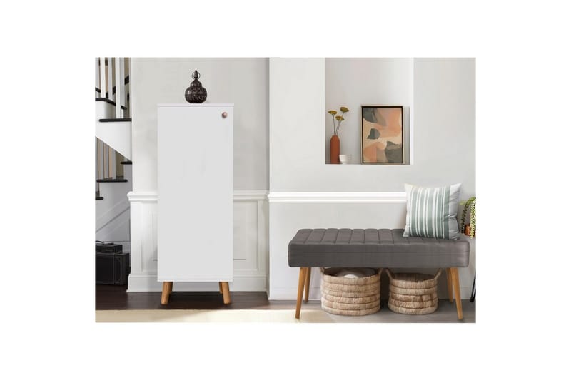 Gelsgan Entrémøbelsæt - Hvid/Grå - Møbler - Entrémøbler - Møbelsæt til hall og entre