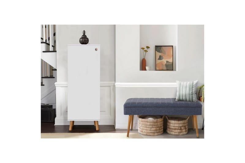 Gelsgan Entrémøbelsæt - Hvid/Mørkeblå - Møbler - Entrémøbler - Møbelsæt til hall og entre