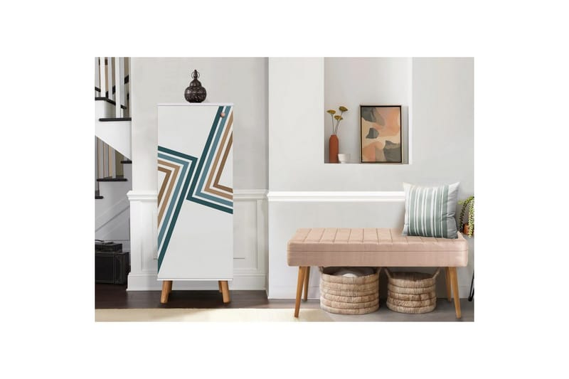 Gelsgan Entrémøbelsæt - Hvid/Sten - Møbler - Entrémøbler - Møbelsæt til hall og entre