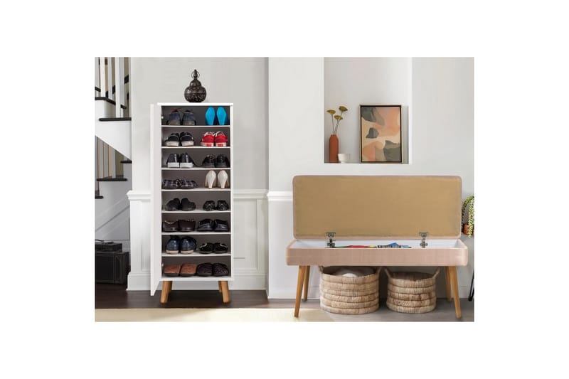 Gelsgan Entrémøbelsæt - Hvid/Sten - Møbler - Entrémøbler - Møbelsæt til hall og entre