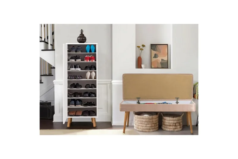 Gelsgan Entrémøbelsæt - Hvid/Sten - Møbler - Entrémøbler - Møbelsæt til hall og entre