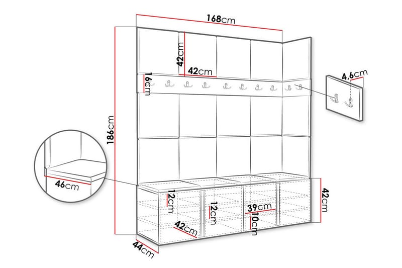 Hollan Entremøbelsæt - Møbler - Entrémøbler - Møbelsæt til hall og entre