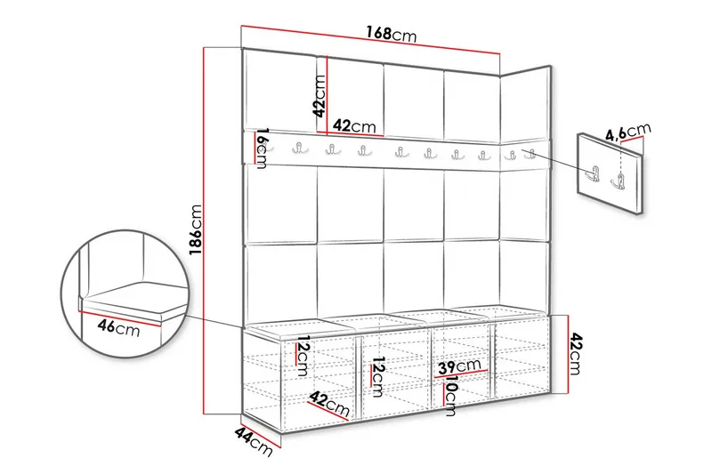 Hollan Entremøbelsæt - Møbler - Entrémøbler - Møbelsæt til hall og entre