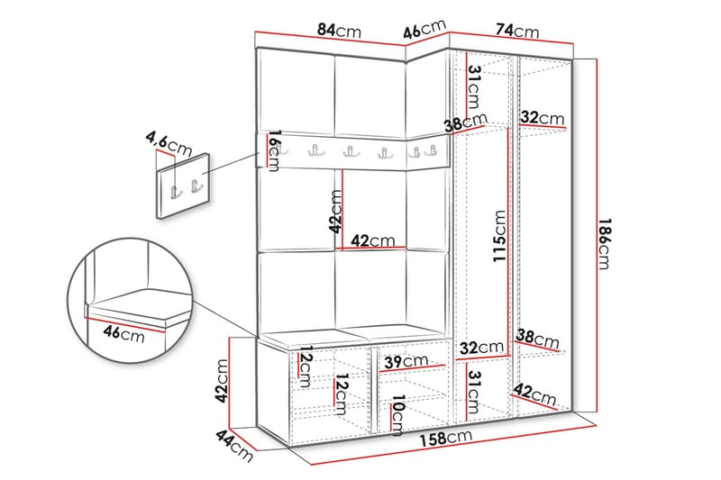 Hollan Entremøbelsæt - Møbler - Entrémøbler - Møbels æt til hall og entre