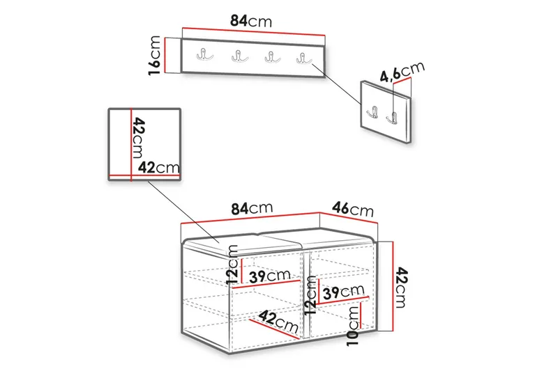Hollan Entremøbelsæt - Møbler - Entrémøbler - Møbelsæt til hall og entre