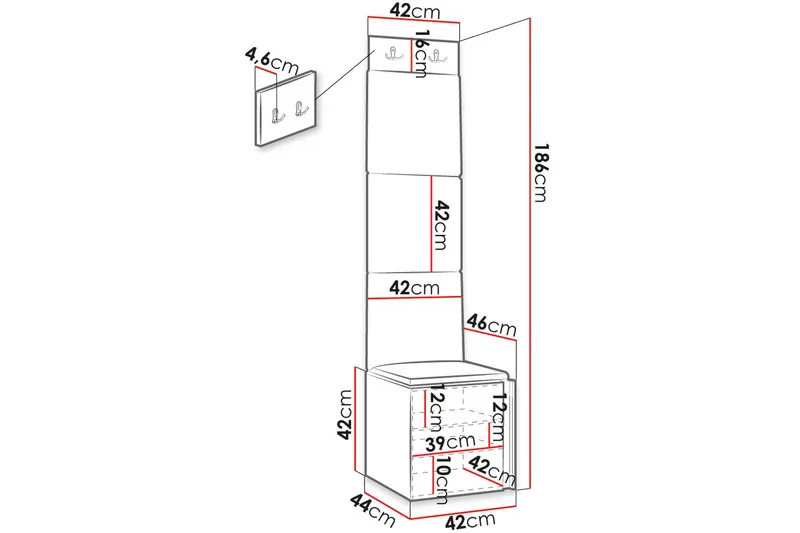 Hollan Hall Møbelsæt - Beige - Møbler - Entrémøbler - Møbelsæt til hall og entre