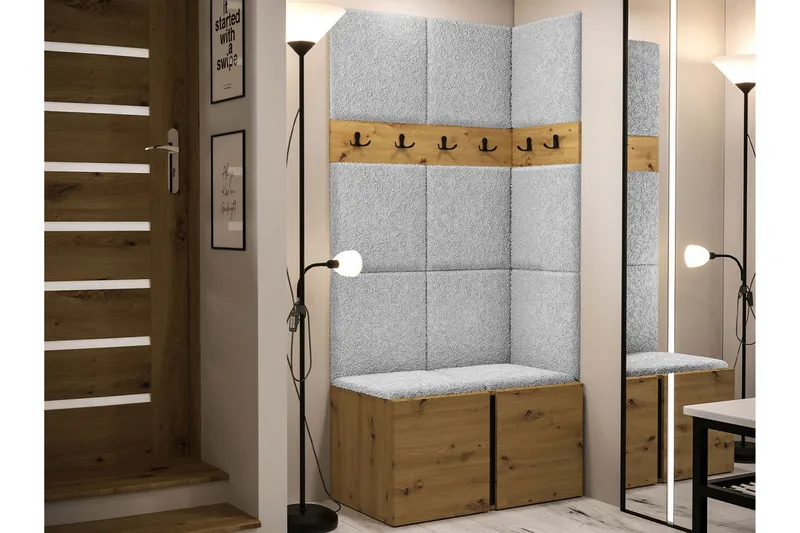 Hollan Hall Møbelsæt - Grå/Beige - Møbler - Entrémøbler - Møbelsæt til hall og entre