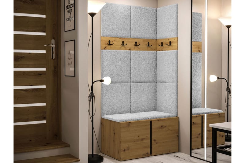 Hollan Hall Møbelsæt - Grå/Beige - Møbler - Entrémøbler - Møbelsæt til hall og entre