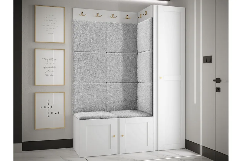 Hollan Hall Møbelsæt - Hvid - Møbler - Entrémøbler - Møbelsæt til hall og entre