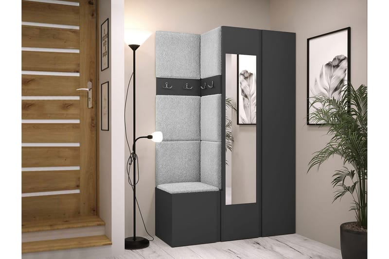 Hollan Hall Møbelsæt - Sort Og Hvid - Møbler - Entrémøbler - Møbelsæt til hall og entre