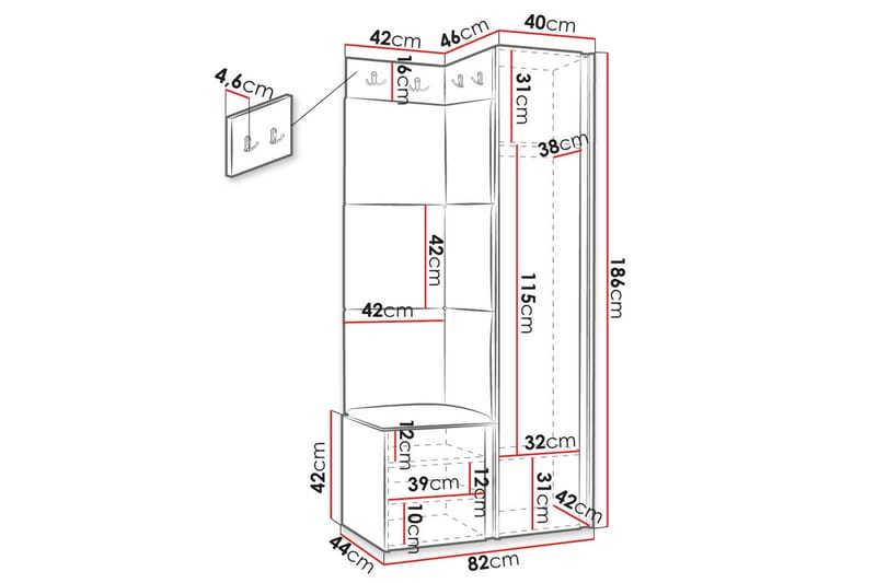 Hollan Hall Møbelsæt - Møbler - Entrémøbler - Møbelsæt til hall og entre