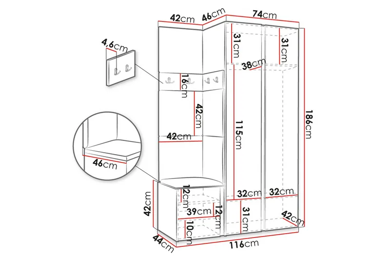 Hollan Hall Møbelsæt - Møbler - Entrémøbler - Møbelsæt til hall og entre