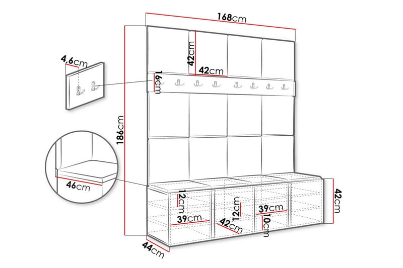 Hollan Hall Møbelsæt - Møbler - Entrémøbler - Møbelsæt til hall og entre