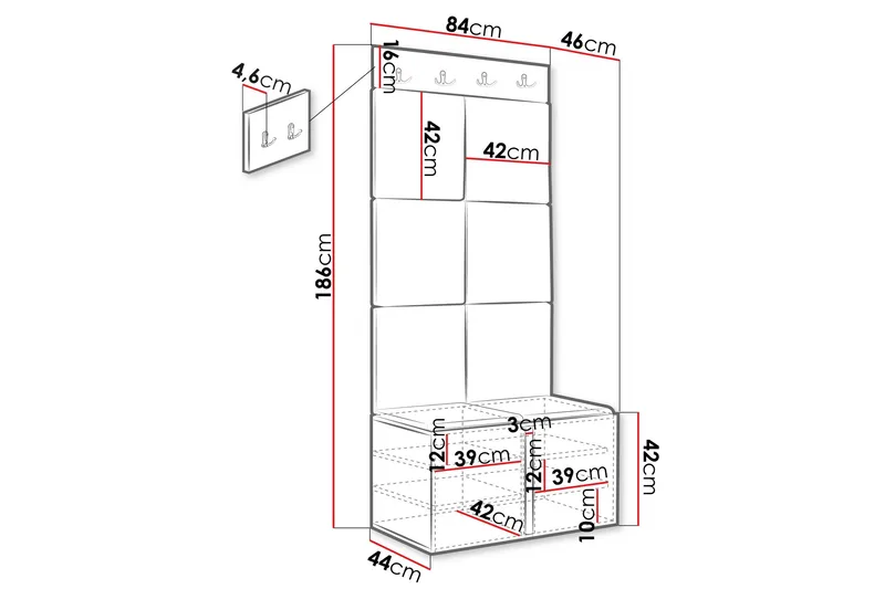 Hollan Hall Møbelsæt - Møbler - Entrémøbler - Møbelsæt til hall og entre
