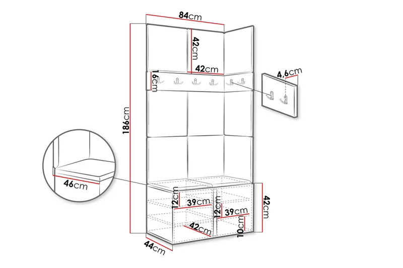 Hollan Hall Møbelsæt - Møbler - Entrémøbler - Møbelsæt til hall og entre