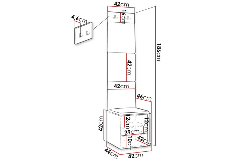 Hollan Hall Møbelsæt - Møbler - Entrémøbler - Møbelsæt til hall og entre