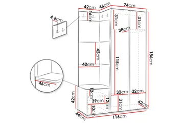 Hollan Hall Møbelsæt - Møbler - Entrémøbler - Møbelsæt til hall og entre