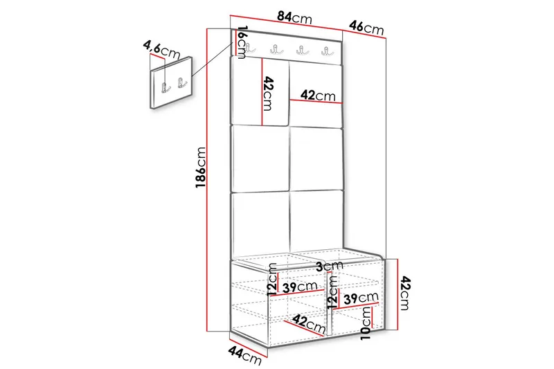 Hollan Hall Møbelsæt - Møbler - Entrémøbler - Møbelsæt til hall og entre