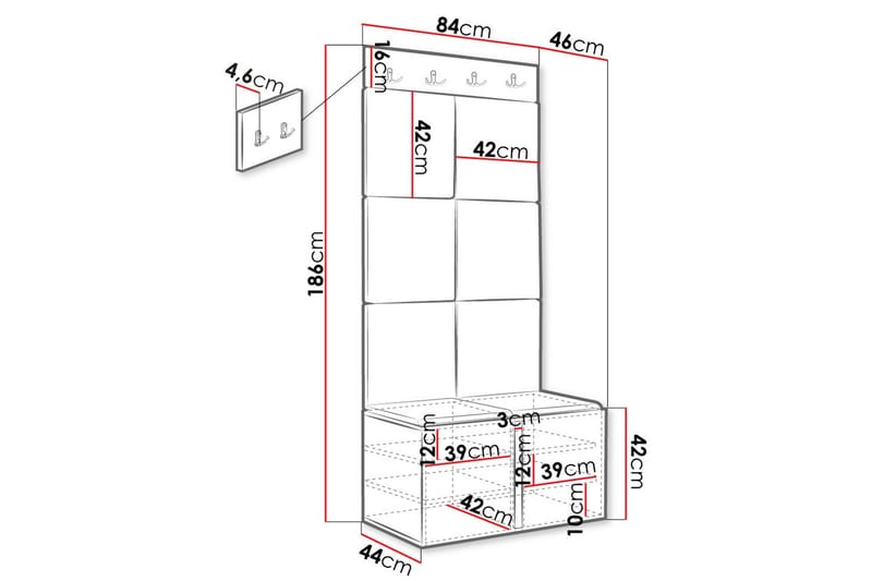 Hollan Hall Møbelsæt - Møbler - Entrémøbler - Møbelsæt til hall og entre