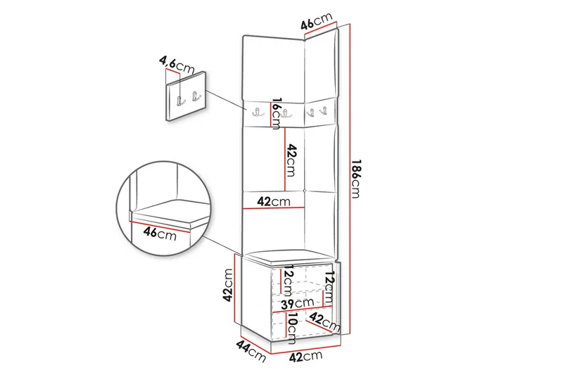 Hollan Hall Møbelsæt - Møbler - Entrémøbler - Møbelsæt til hall og entre