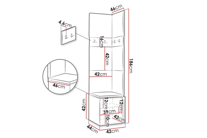 Hollan Hall Møbelsæt - Møbler - Entrémøbler - Møbelsæt til hall og entre