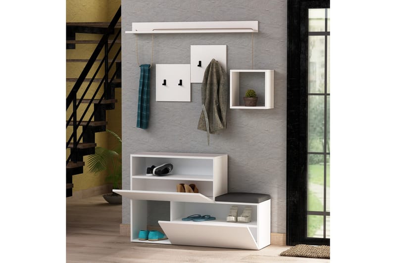 Homitis entremøbel - Hvid - Møbler - Entrémøbler - Møbelsæt til hall og entre